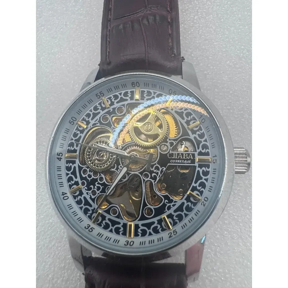 Men’s CJIABA GK1015 Watch With Leather Band